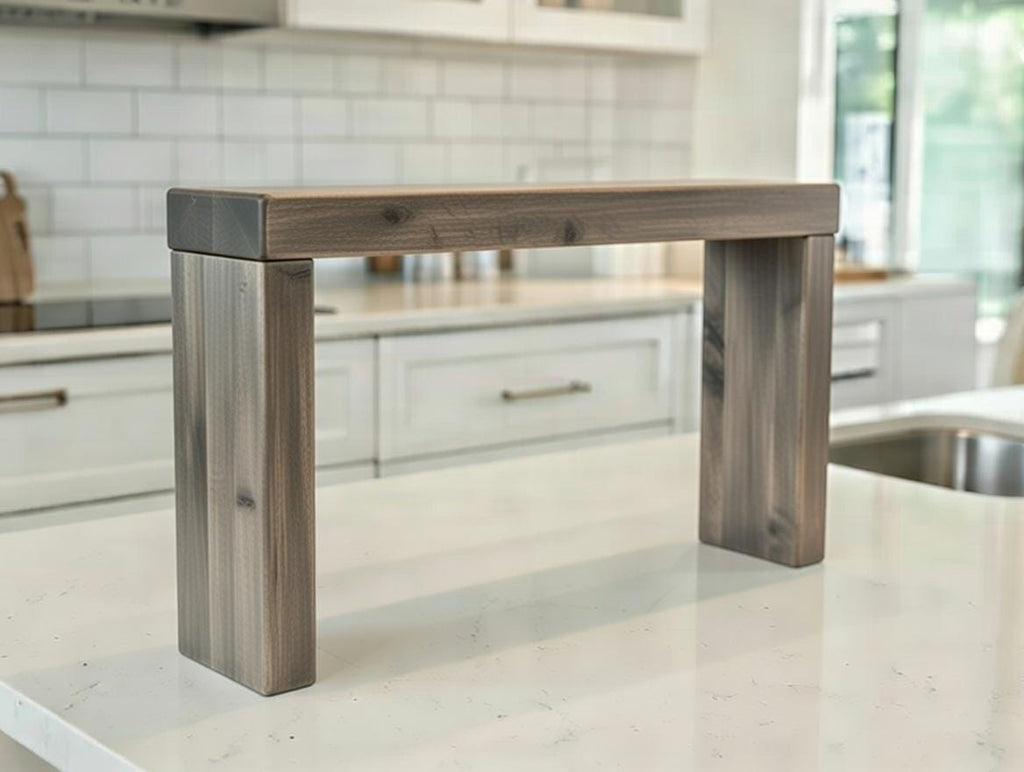 Handmade Wood Stove Top Shelf | Rustic Farmhouse Kitchen Spice Storage | Over The Stove Spice Rack | Unique Rustic Kitchen Organizer