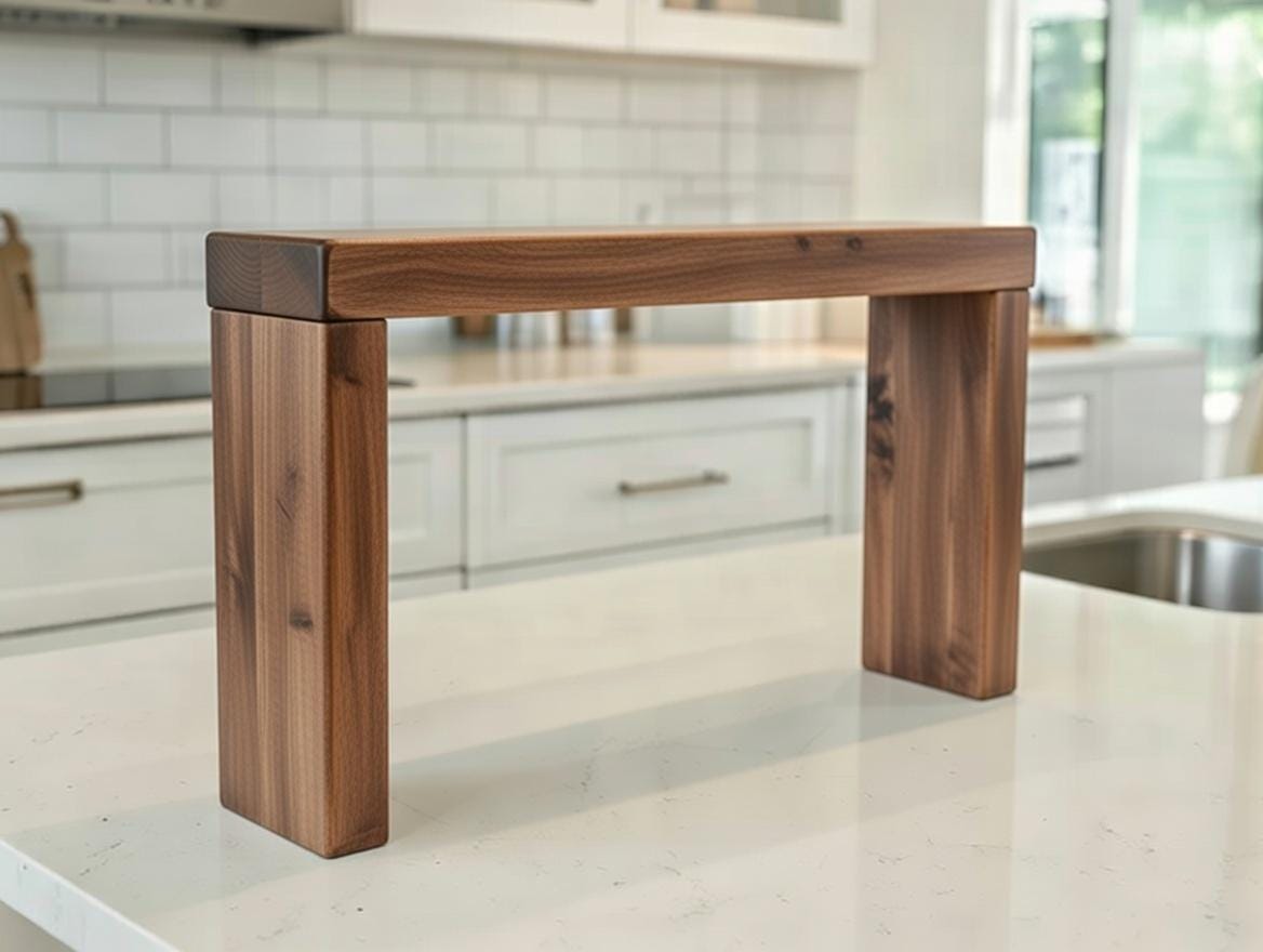 Handmade Wood Stove Top Shelf | Rustic Farmhouse Kitchen Spice Storage | Over The Stove Spice Rack | Unique Rustic Kitchen Organizer