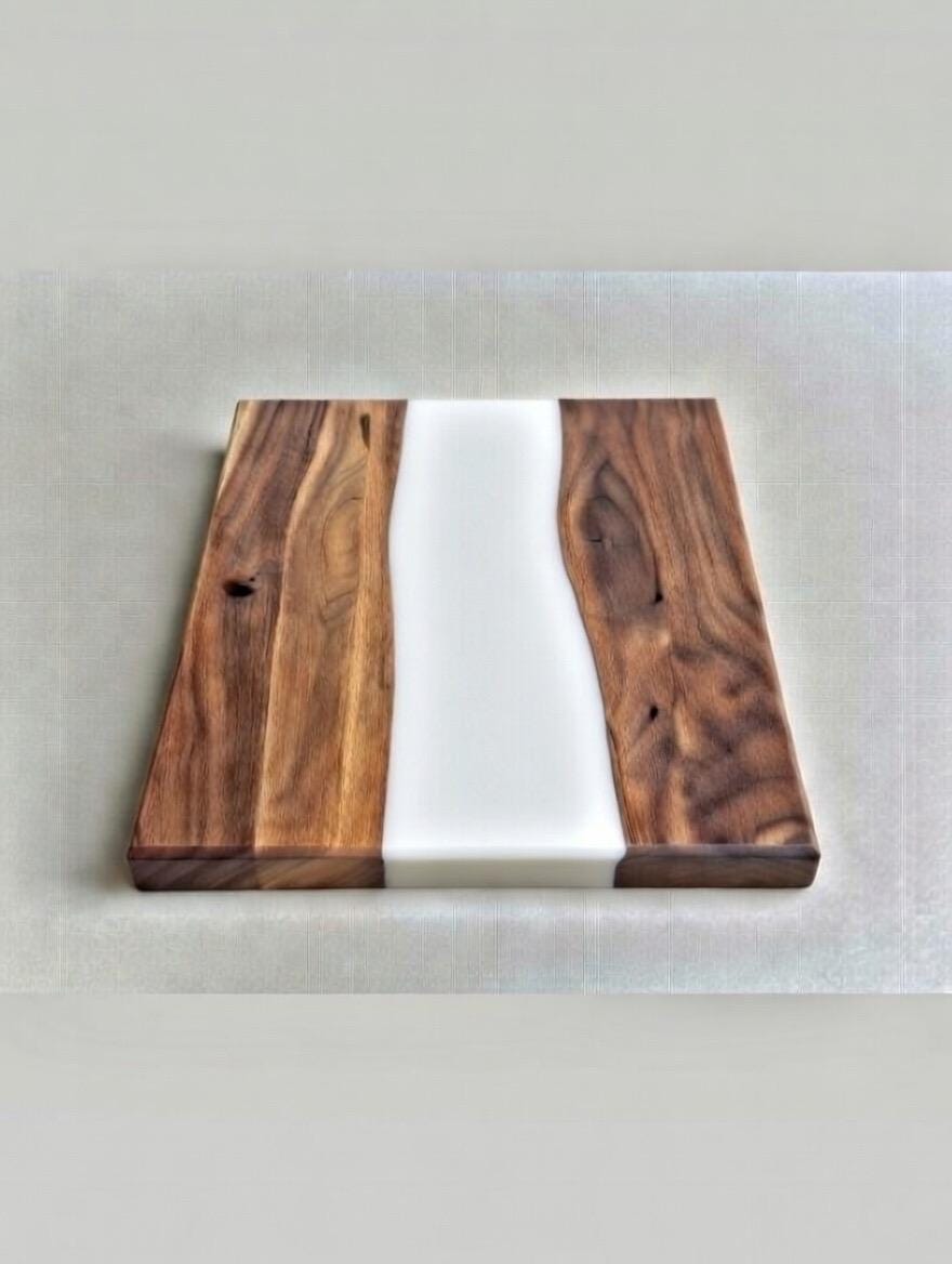 Handmade Walnut Epoxy River Charcuterie Board | Live Edge Serving Tray | Luxury Housewarming Gift | Weeding gift | Crafted in USA