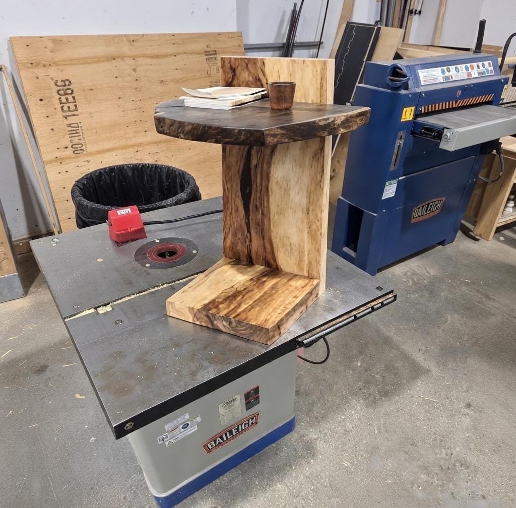 Handmade Live Edge Wood C Table | Modern Walnut Sofa Side Table | Handmade Couch Slide Under Table | Solid Wood Furniture